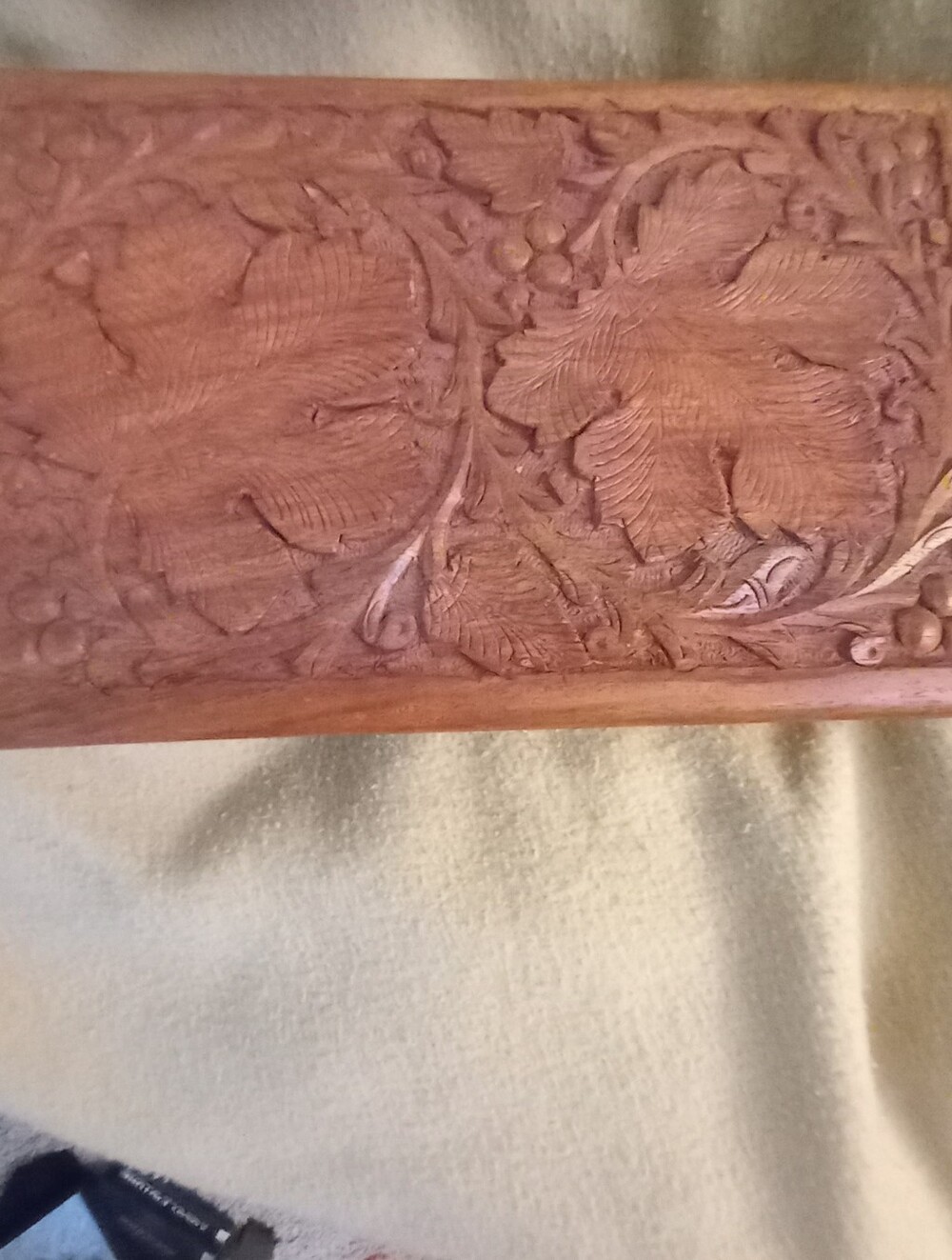 Gorgeous Hand Carved Wooden Box